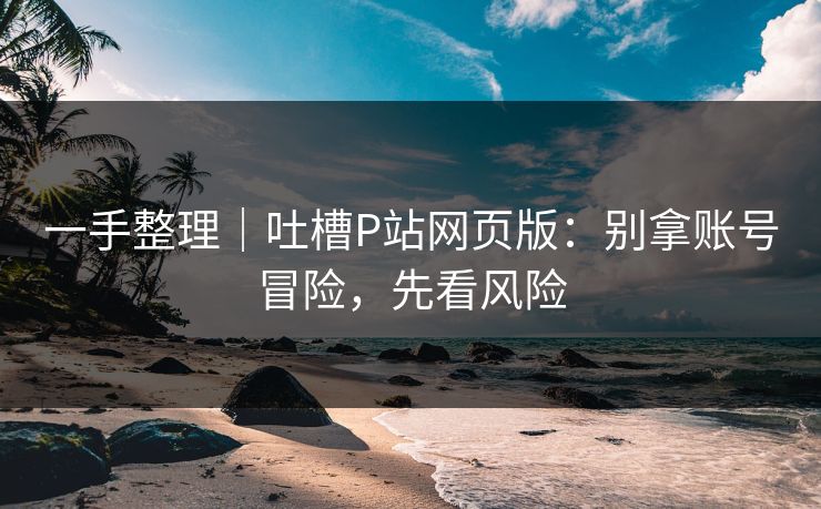 一手整理｜吐槽P站网页版：别拿账号冒险，先看风险